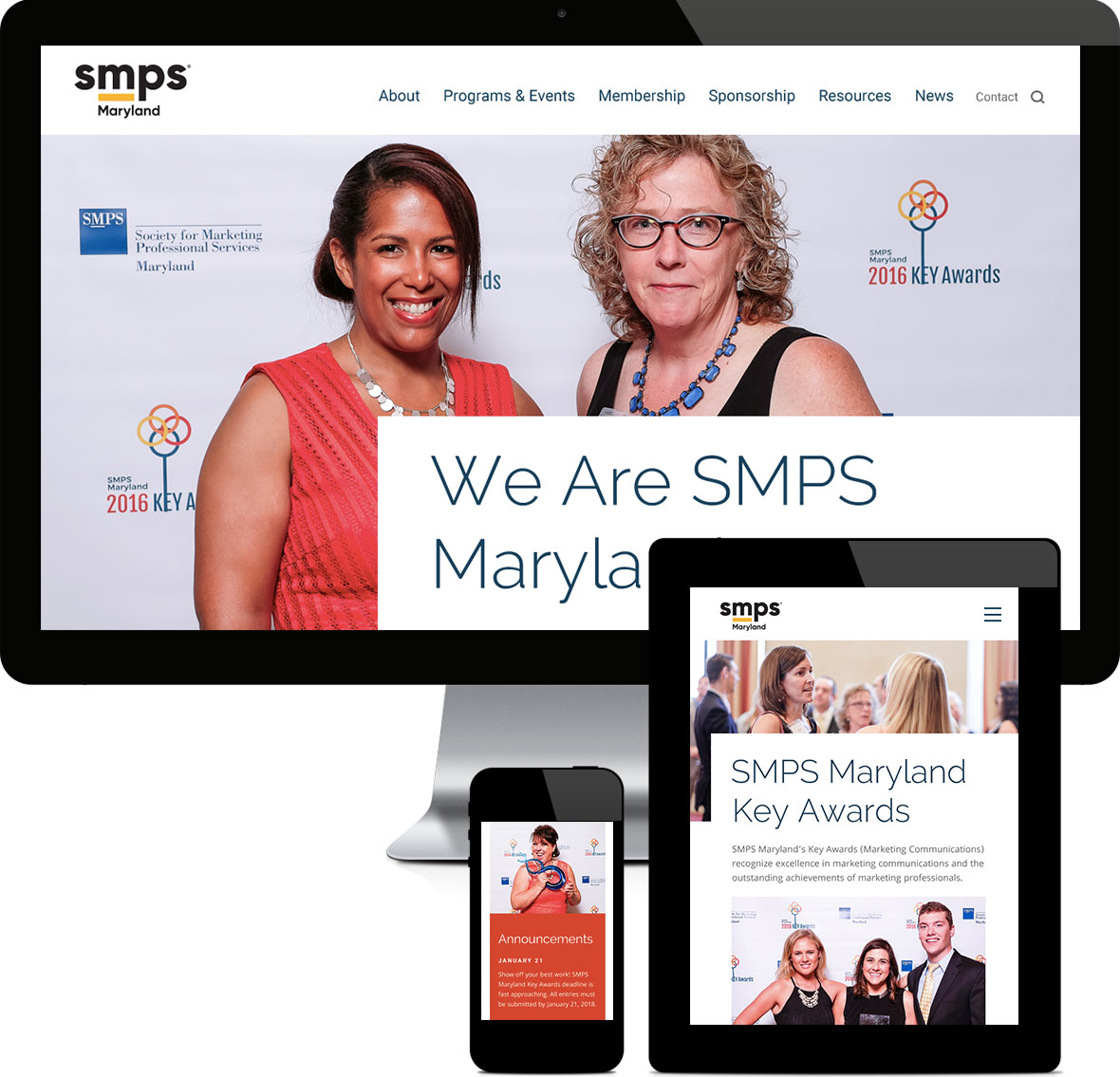 SMPS Maryland responsive web design
